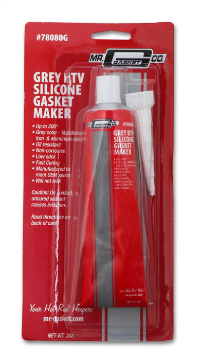 Mr Gasket 78080G RTV Sealant; Grey; 3 oz. Tube; - Truck Part Superstore