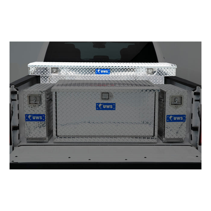 UWS TBS-69 UWS TBS-69 Crossover Tool Box (69 Inch Truck Tool Box-Bright Aluminum) - Truck Part Superstore