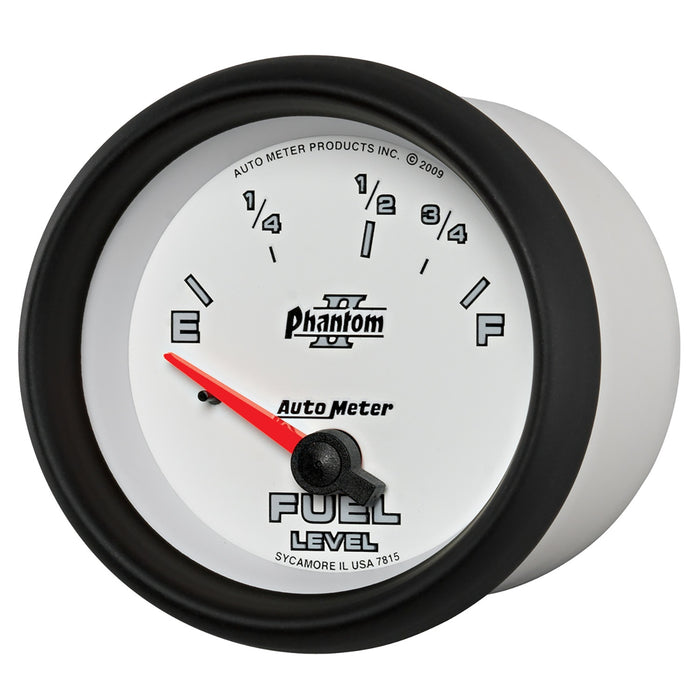 AutoMeter 7815 GAUGE; FUEL LEVEL; 2 5/8in.; 73OE TO 10OF; ELEC; PHANTOM II - Truck Part Superstore