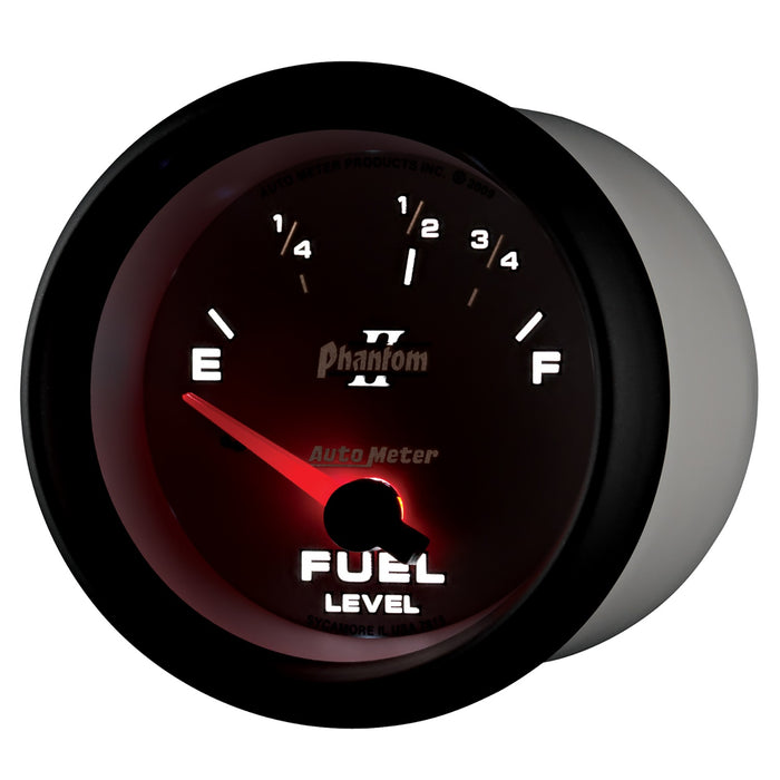 AutoMeter 7815 GAUGE; FUEL LEVEL; 2 5/8in.; 73OE TO 10OF; ELEC; PHANTOM II - Truck Part Superstore