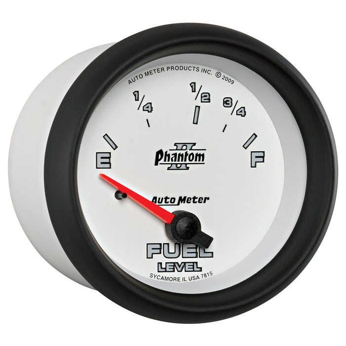 AutoMeter 7815 GAUGE; FUEL LEVEL; 2 5/8in.; 73OE TO 10OF; ELEC; PHANTOM II - Truck Part Superstore
