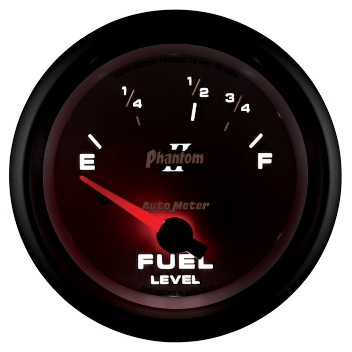AutoMeter 7815 GAUGE; FUEL LEVEL; 2 5/8in.; 73OE TO 10OF; ELEC; PHANTOM II - Truck Part Superstore