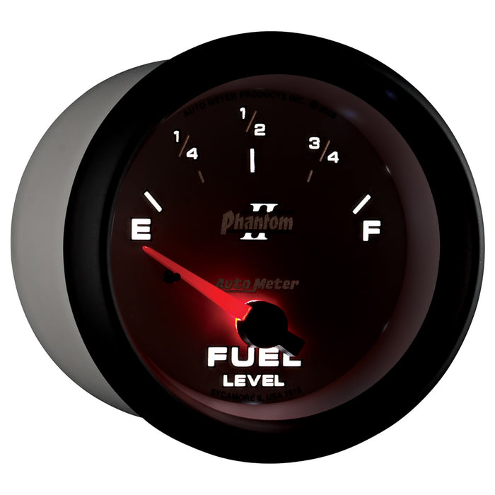 AutoMeter 7816 GAUGE; FUEL LEVEL; 2 5/8in.; 240OE TO 33OF; ELEC; PHANTOM II - Truck Part Superstore