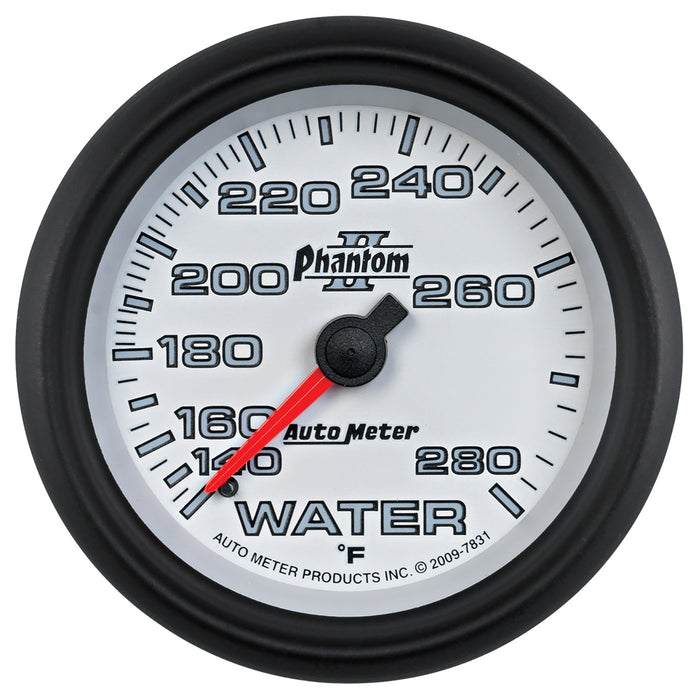 AutoMeter 7831 GAUGE; WATER TEMP; 2 5/8in.; 140-280deg.F; MECHANICAL; PHANTOM II - Truck Part Superstore