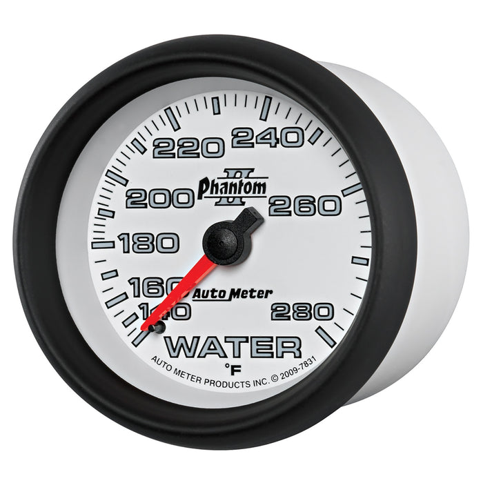 AutoMeter 7831 GAUGE; WATER TEMP; 2 5/8in.; 140-280deg.F; MECHANICAL; PHANTOM II - Truck Part Superstore