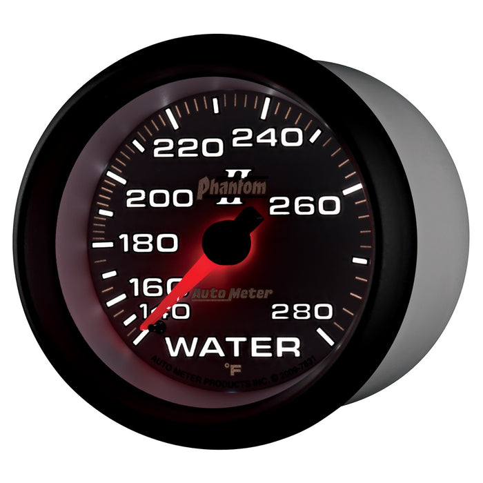 AutoMeter 7831 GAUGE; WATER TEMP; 2 5/8in.; 140-280deg.F; MECHANICAL; PHANTOM II - Truck Part Superstore