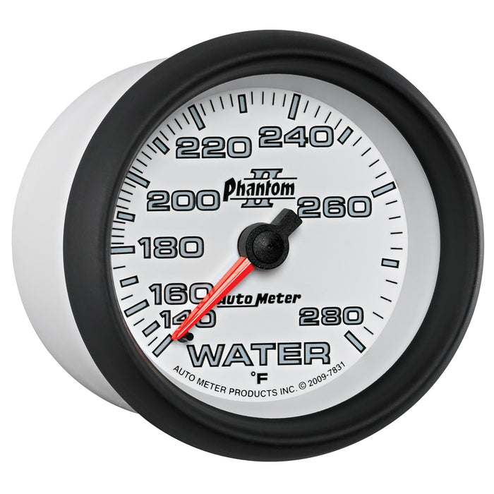 AutoMeter 7831 GAUGE; WATER TEMP; 2 5/8in.; 140-280deg.F; MECHANICAL; PHANTOM II - Truck Part Superstore
