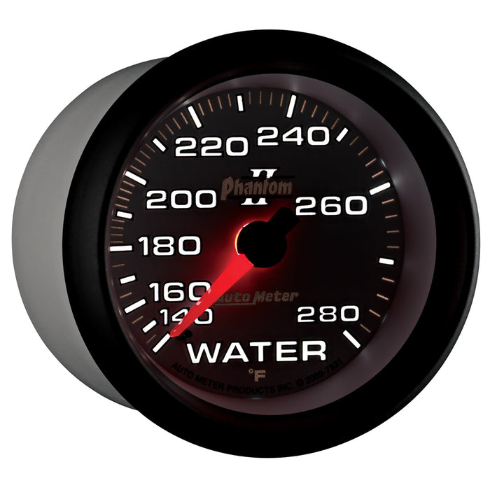 AutoMeter 7831 GAUGE; WATER TEMP; 2 5/8in.; 140-280deg.F; MECHANICAL; PHANTOM II - Truck Part Superstore