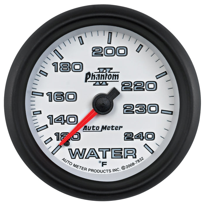 AutoMeter 7832 GAUGE; WATER TEMP; 2 5/8in.; 120-240deg.F; MECHANICAL; PHANTOM II - Truck Part Superstore