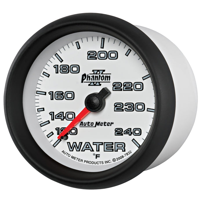 AutoMeter 7832 GAUGE; WATER TEMP; 2 5/8in.; 120-240deg.F; MECHANICAL; PHANTOM II - Truck Part Superstore