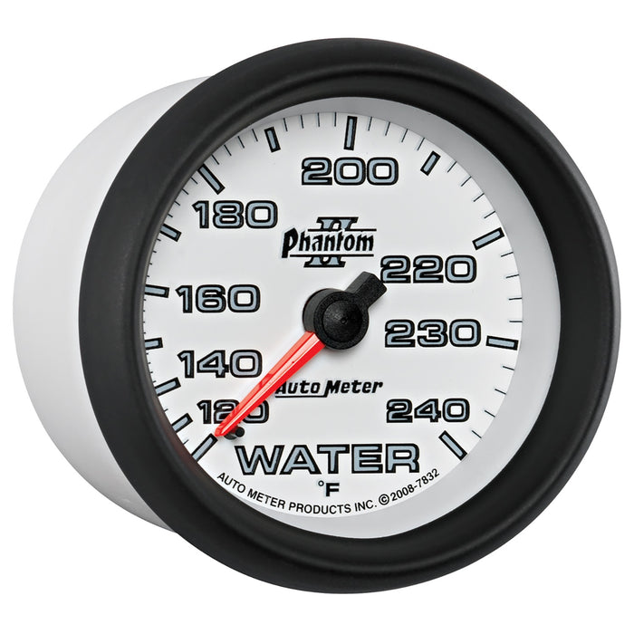 AutoMeter 7832 GAUGE; WATER TEMP; 2 5/8in.; 120-240deg.F; MECHANICAL; PHANTOM II - Truck Part Superstore