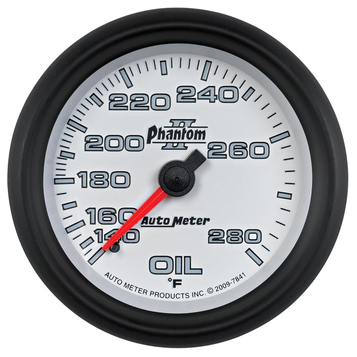 AutoMeter 7841 GAUGE; OIL TEMP; 2 5/8in.; 140-280deg.F; MECHANICAL; PHANTOM II - Truck Part Superstore
