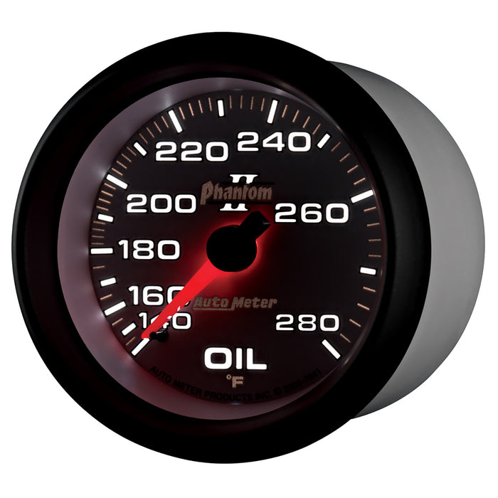 AutoMeter 7841 GAUGE; OIL TEMP; 2 5/8in.; 140-280deg.F; MECHANICAL; PHANTOM II - Truck Part Superstore