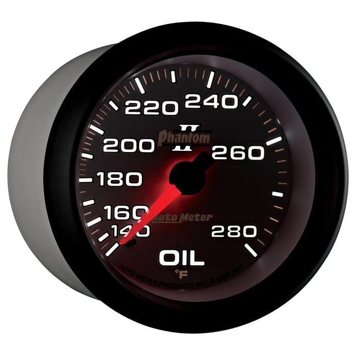 AutoMeter 7841 GAUGE; OIL TEMP; 2 5/8in.; 140-280deg.F; MECHANICAL; PHANTOM II - Truck Part Superstore