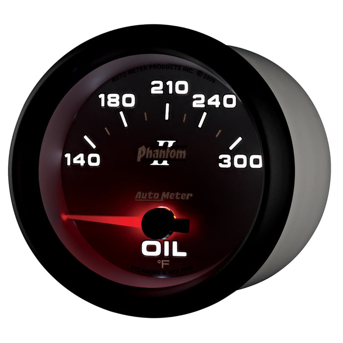 AutoMeter 7848 GAUGE; OIL TEMP; 2 5/8in.; 140-300deg.F; ELECTRIC; PHANTOM II - Truck Part Superstore