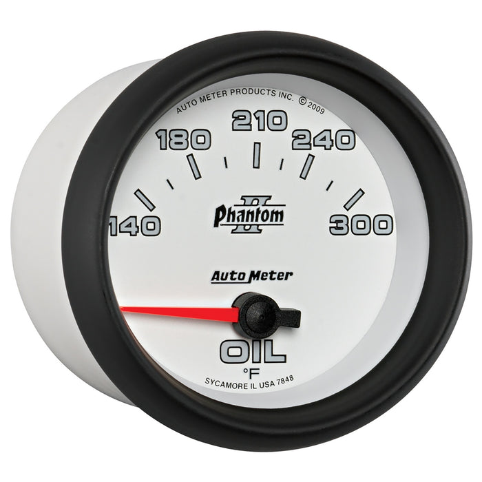 AutoMeter 7848 GAUGE; OIL TEMP; 2 5/8in.; 140-300deg.F; ELECTRIC; PHANTOM II - Truck Part Superstore