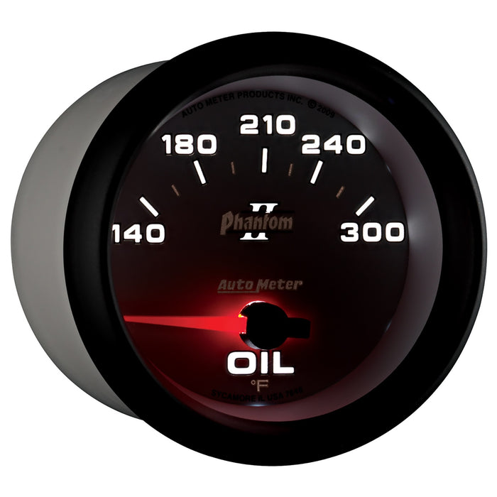 AutoMeter 7848 GAUGE; OIL TEMP; 2 5/8in.; 140-300deg.F; ELECTRIC; PHANTOM II - Truck Part Superstore