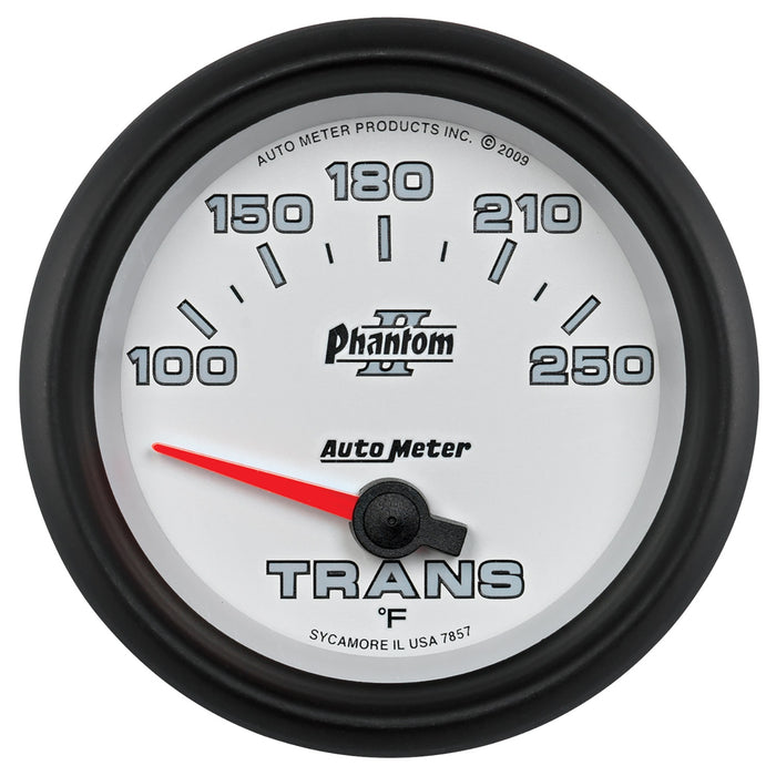 AutoMeter 7857 GAUGE; TRANSMISSION TEMP; 2 5/8in.; 100-250deg.F; ELECTRIC; PHANTOM II - Truck Part Superstore