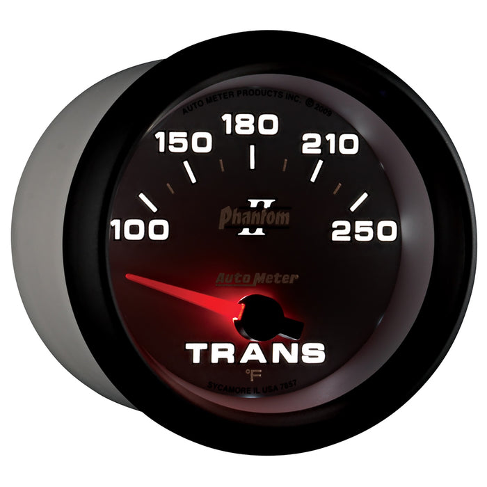 AutoMeter 7857 GAUGE; TRANSMISSION TEMP; 2 5/8in.; 100-250deg.F; ELECTRIC; PHANTOM II - Truck Part Superstore