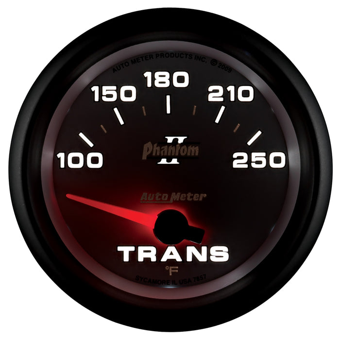 AutoMeter 7857 GAUGE; TRANSMISSION TEMP; 2 5/8in.; 100-250deg.F; ELECTRIC; PHANTOM II - Truck Part Superstore