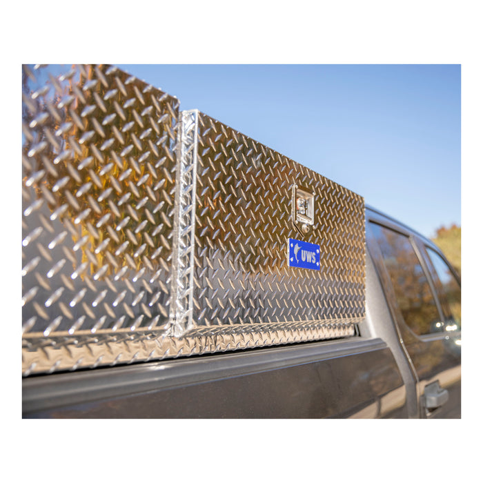 UWS TBTS-72 Bright Aluminum 72in. Double-Door Topside Truck Tool Box (LTL Shipping Only) - Truck Part Superstore