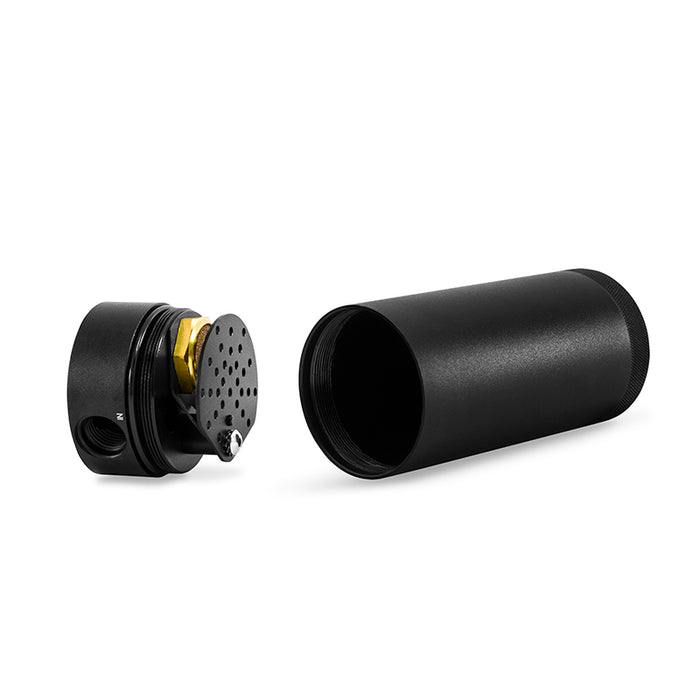 Mishimoto MMBCC-CBTHR-XLBK Mishimoto XL Compact Baffled Oil Catch Can, 3-Port - Truck Part Superstore