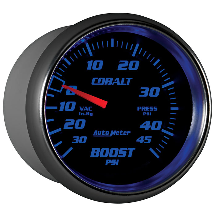 AutoMeter 7908 GAUGE; VAC/BOOST; 2 5/8in.; 30INHG-45PSI; MECHANICAL; COBALT - Truck Part Superstore