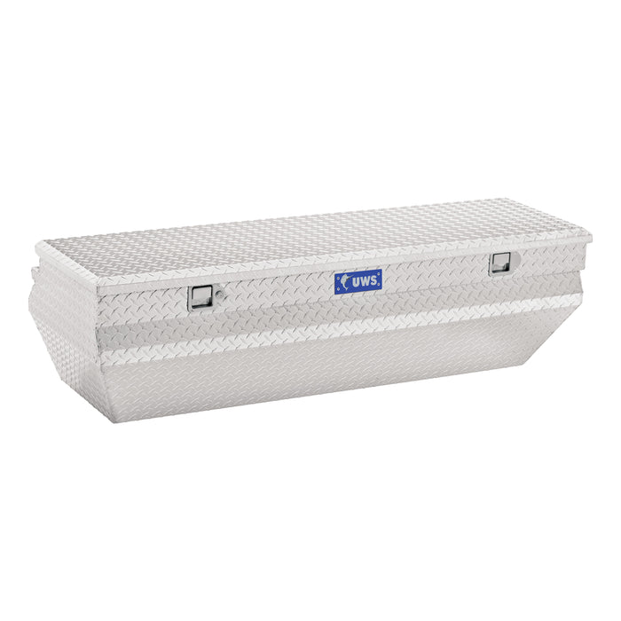 UWS EC20311 Bright Aluminum 55in. Wedged Angled Utility Chest Box (Heavy Packaging) - Truck Part Superstore