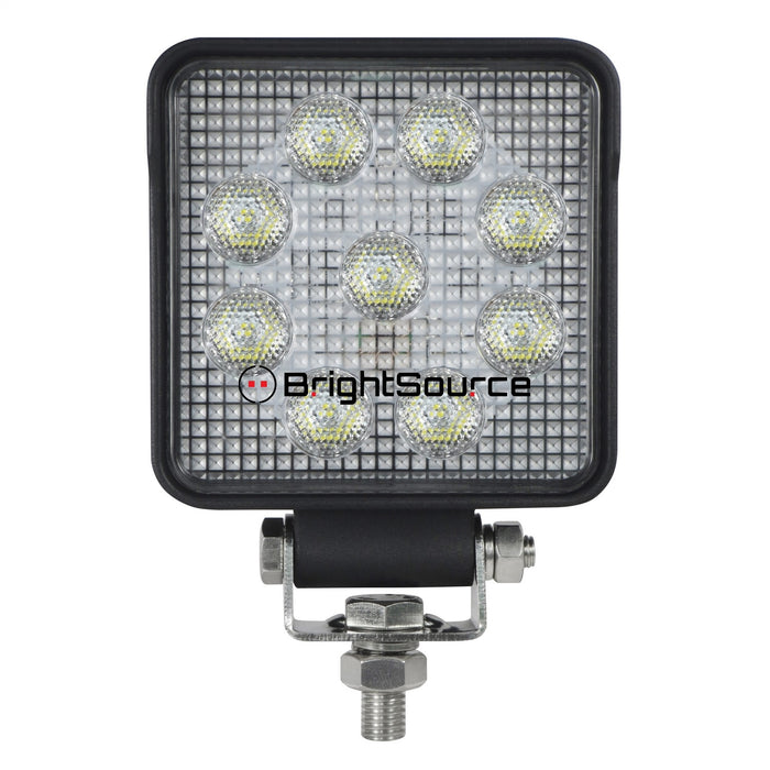 BrightSource 791152F Work Light; 4 in.; Square; Flood Pattern; 15W; w/o Harness; - Truck Part Superstore