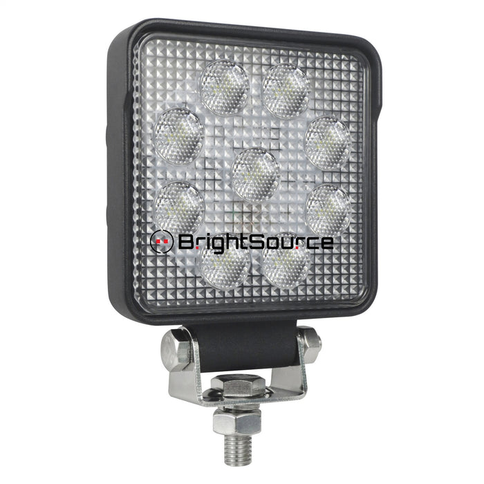 BrightSource 791152F Work Light; 4 in.; Square; Flood Pattern; 15W; w/o Harness; - Truck Part Superstore