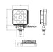 BrightSource 791152F Work Light; 4 in.; Square; Flood Pattern; 15W; w/o Harness; - Truck Part Superstore