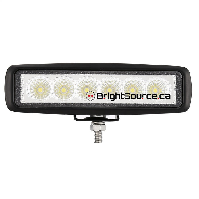 BrightSource 791154F Work Light; 6 in.; Rectangular; 90 Deg. Flood Pattern; 18W; w/o Harness; - Truck Part Superstore