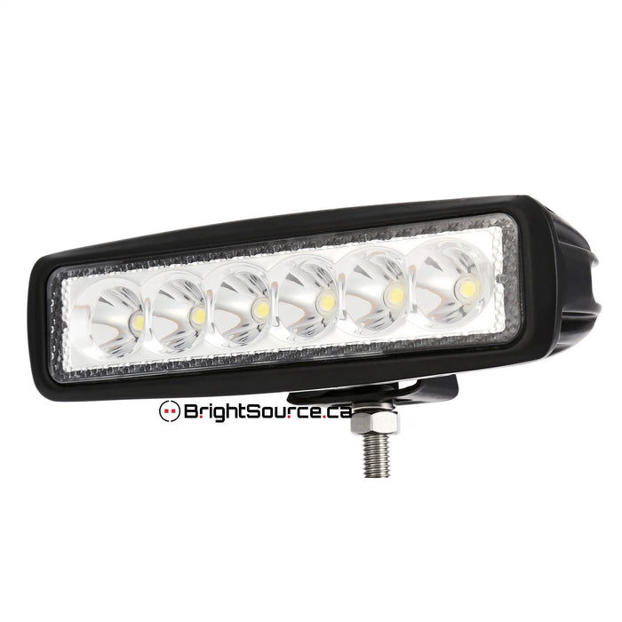 BrightSource 791154F Work Light; 6 in.; Rectangular; 90 Deg. Flood Pattern; 18W; w/o Harness; - Truck Part Superstore