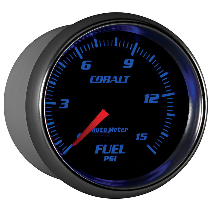 AutoMeter 7911 GAUGE; FUEL PRESSURE; 2 5/8in.; 15PSI; MECHANICAL; COBALT - Truck Part Superstore