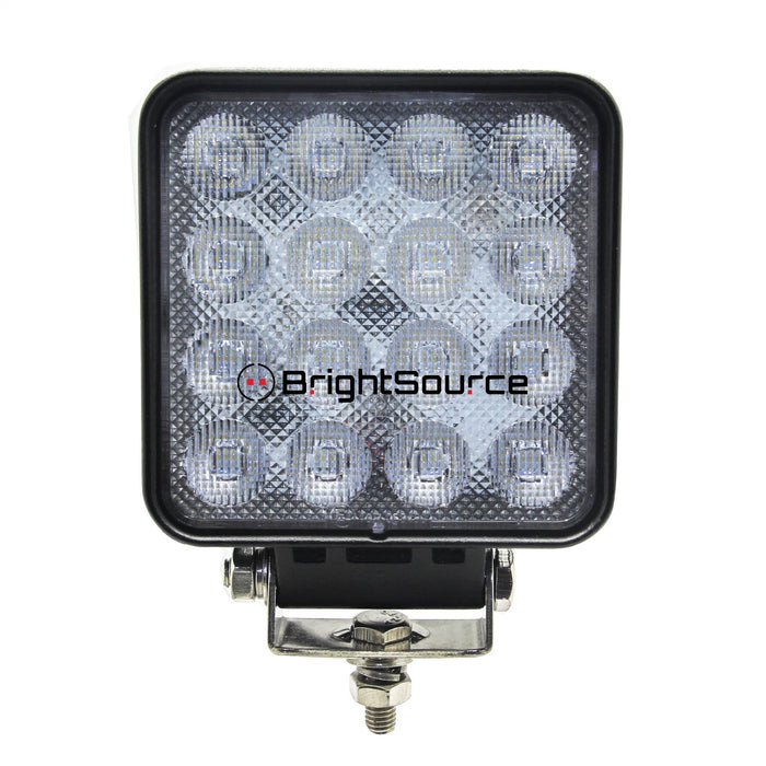 BrightSource 791482F Work Light; 4 in.; Square; Flood Pattern; 48W; High Output; w/o Harness; - Truck Part Superstore