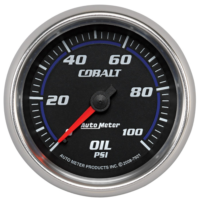 AutoMeter 7921 GAUGE; OIL PRESSURE; 2 5/8in.; 100PSI; MECHANICAL; COBALT - Truck Part Superstore