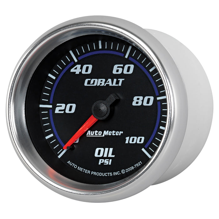 AutoMeter 7921 GAUGE; OIL PRESSURE; 2 5/8in.; 100PSI; MECHANICAL; COBALT - Truck Part Superstore