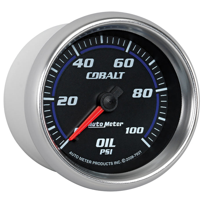 AutoMeter 7921 GAUGE; OIL PRESSURE; 2 5/8in.; 100PSI; MECHANICAL; COBALT - Truck Part Superstore