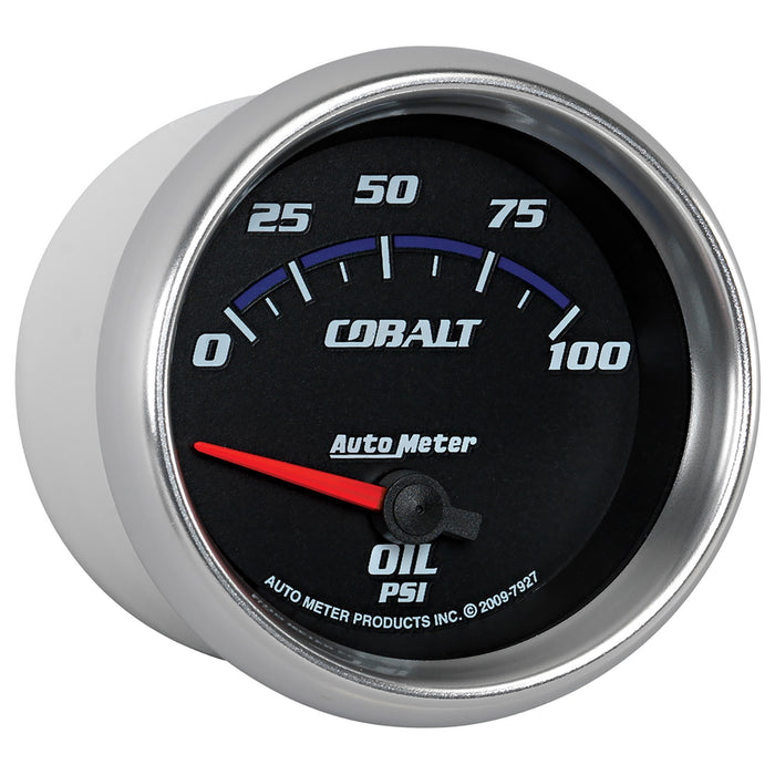 AutoMeter 7927 GAUGE; OIL PRESSURE; 2 5/8in.; 100PSI; ELECTRIC; COBALT - Truck Part Superstore
