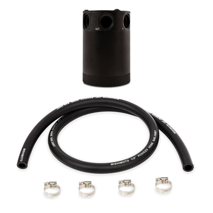 Mishimoto MMBCC-CBTHR-BK Mishimoto Compact Baffled Oil Catch Can, 3-Port - Truck Part Superstore
