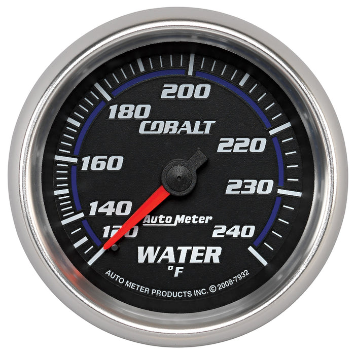 AutoMeter 7932 GAUGE; WATER TEMP; 2 5/8in.; 120-240deg.F; MECHANICAL; COBALT - Truck Part Superstore