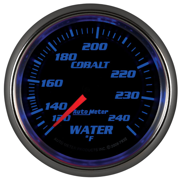 AutoMeter 7932 GAUGE; WATER TEMP; 2 5/8in.; 120-240deg.F; MECHANICAL; COBALT - Truck Part Superstore