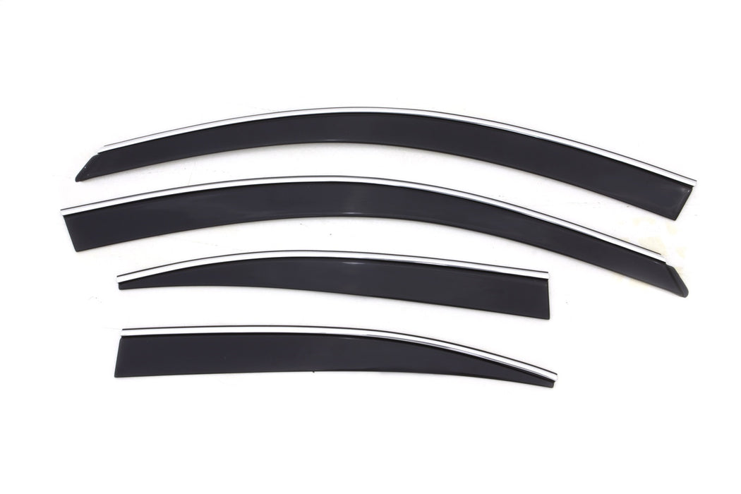 Auto Ventshade (AVS) 794008 Ventvisor® Low Profile Deflector 4 pc.; Smoke w/Chrome Trim; - Truck Part Superstore