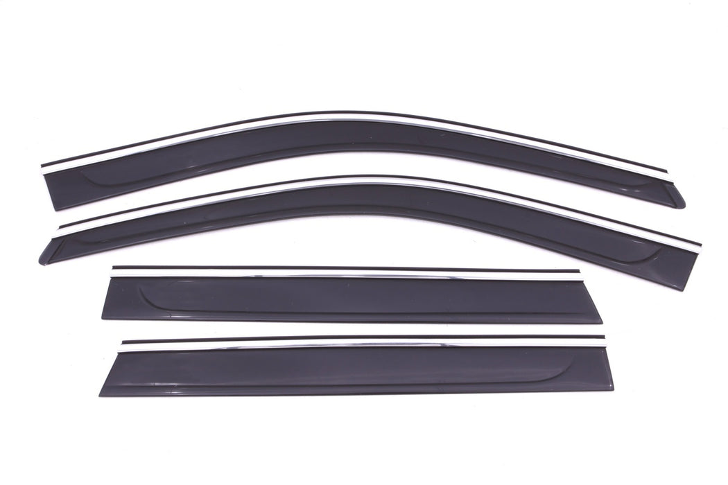 Auto Ventshade (AVS) 794015 Ventvisor® Low Profile Deflector 4 pc.; Smoke w/Chrome Trim; - Truck Part Superstore