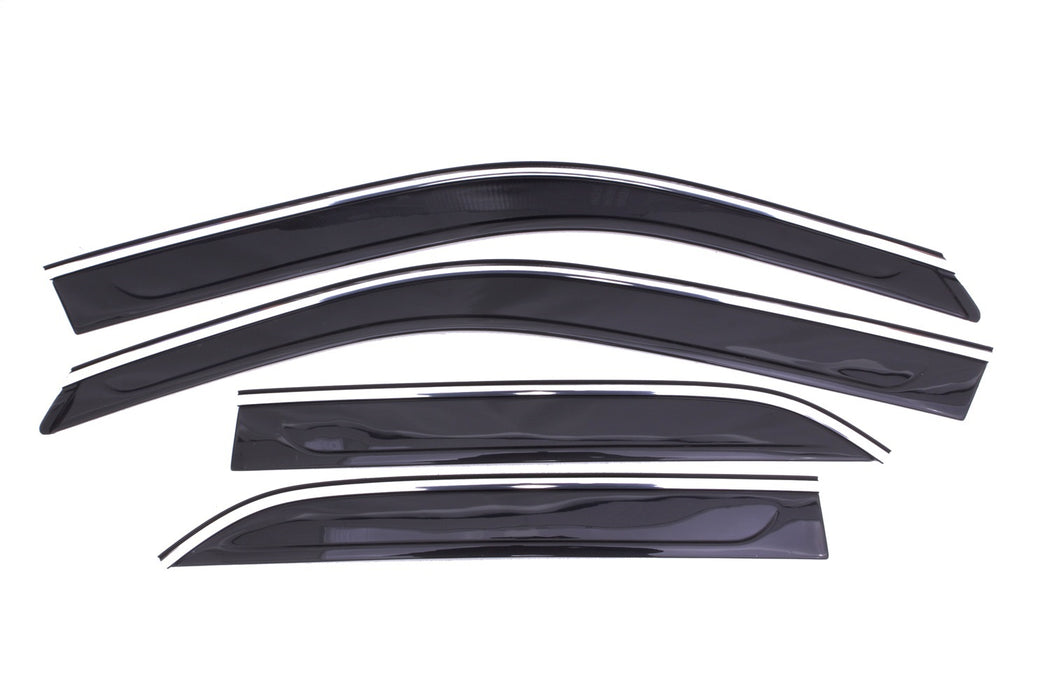 Auto Ventshade (AVS) 794016 Ventvisor® Low Profile Deflector 4 pc.; Smoke w/Chrome Trim; - Truck Part Superstore