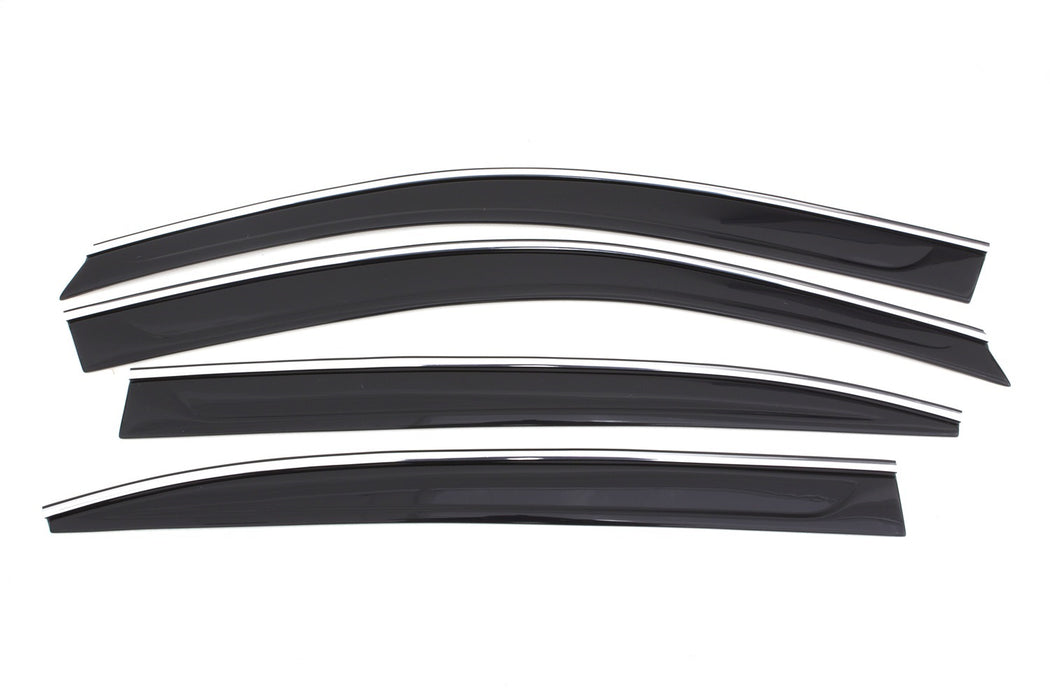 Auto Ventshade (AVS) 794017 Ventvisor® Low Profile Deflector 4 pc.; Smoke w/Chrome Trim; - Truck Part Superstore