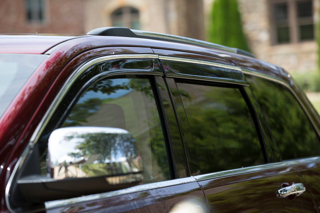 Auto Ventshade (AVS) 794070 Ventvisor® Low Profile Deflector 4 pc.; Smoke w/Chrome Trim; - Truck Part Superstore