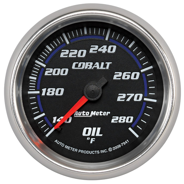 AutoMeter 7941 GAUGE; OIL TEMP; 2 5/8in.; 140-280deg.F; MECHANICAL; COBALT - Truck Part Superstore