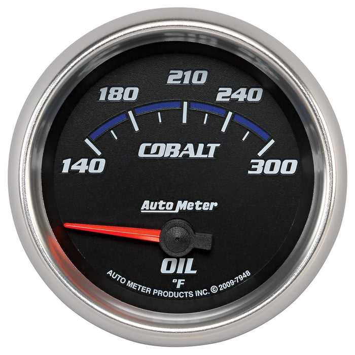 AutoMeter 7948 GAUGE; OIL TEMP; 2 5/8in.; 140-300deg.F; ELECTRIC; COBALT - Truck Part Superstore