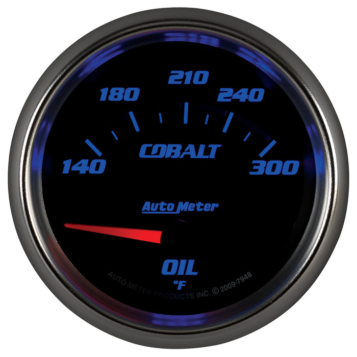 AutoMeter 7948 GAUGE; OIL TEMP; 2 5/8in.; 140-300deg.F; ELECTRIC; COBALT - Truck Part Superstore